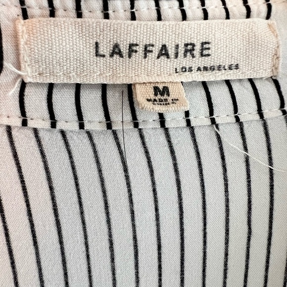 Laffaire | Pinstriped White Button-Up Tunic - Picture 2 of 3